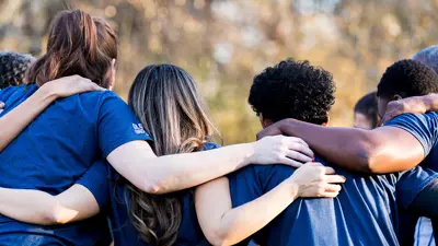 People in a huddle