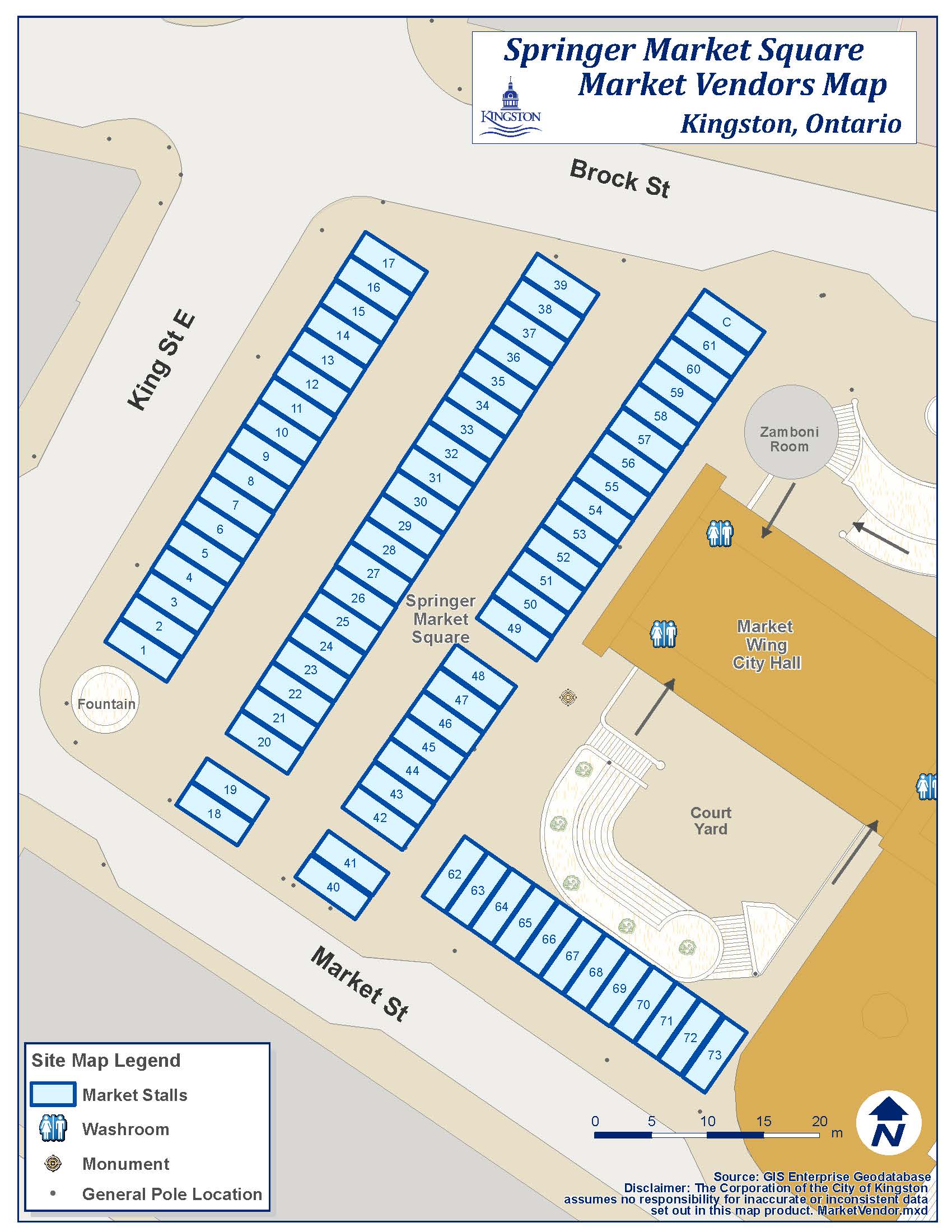 Springer Market Square Market Vendors Map