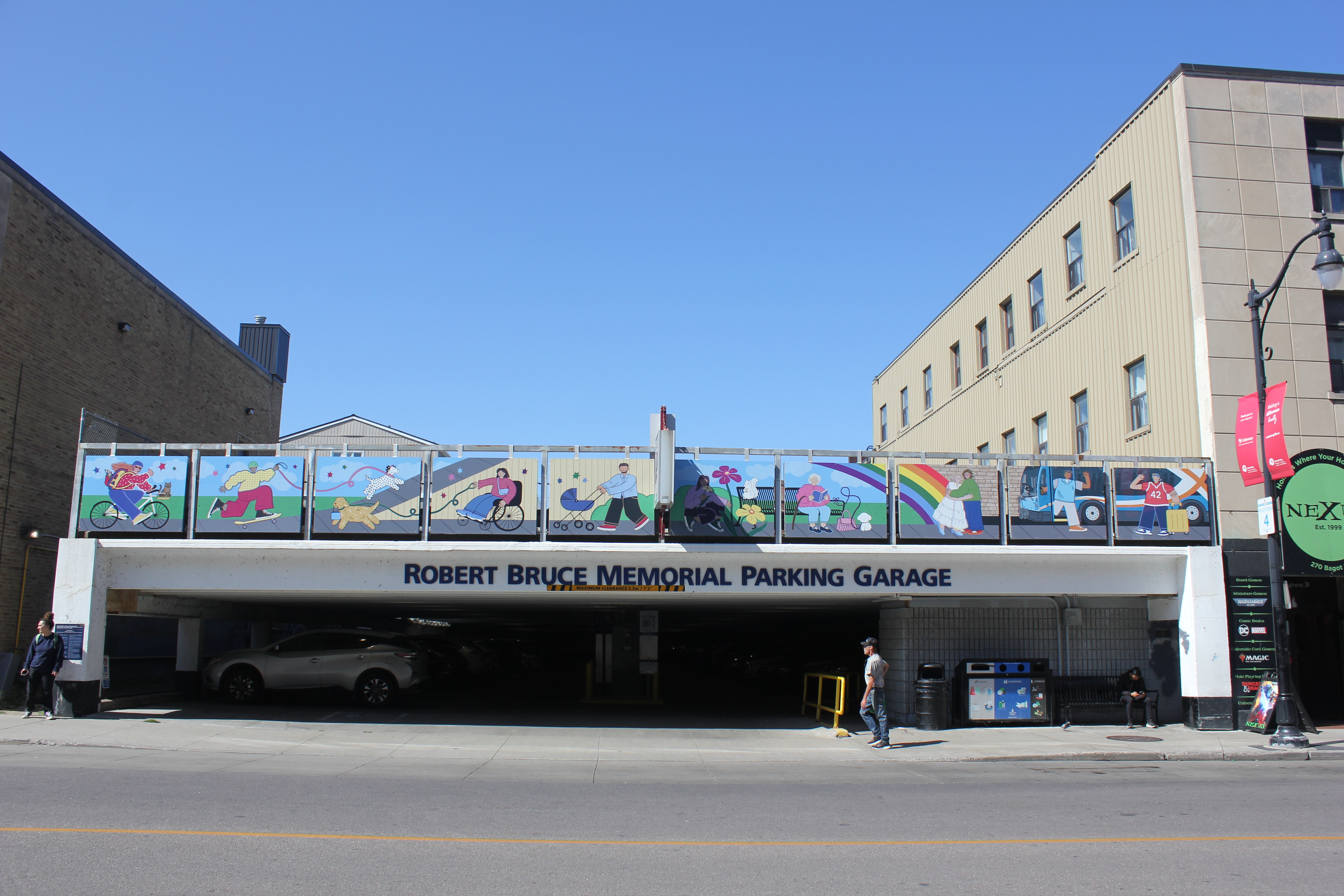Photo of Kingston in Motion mural at the Robert Bruce Memorial Parking Garage