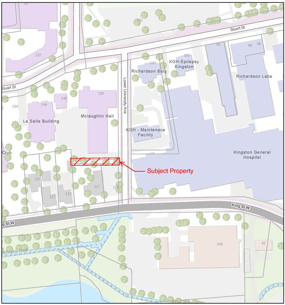 Map illustrating where the subject property is